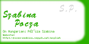 szabina pocza business card